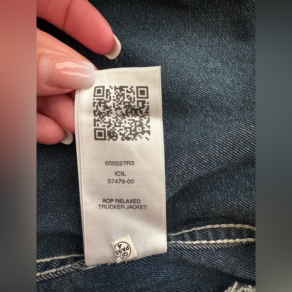 NWT True Religion Allover Logo Relaxed Trucker Jacket - Picture 11 of 16
